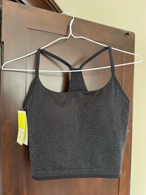 all in motion Black Sparkle Racerback Tank Top